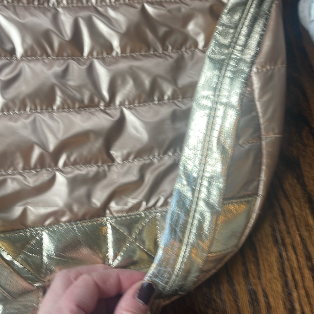 Puffer Backpack- Silver/Rose Gold Back pack. Bari Lynn brand - Picture 12 of 16